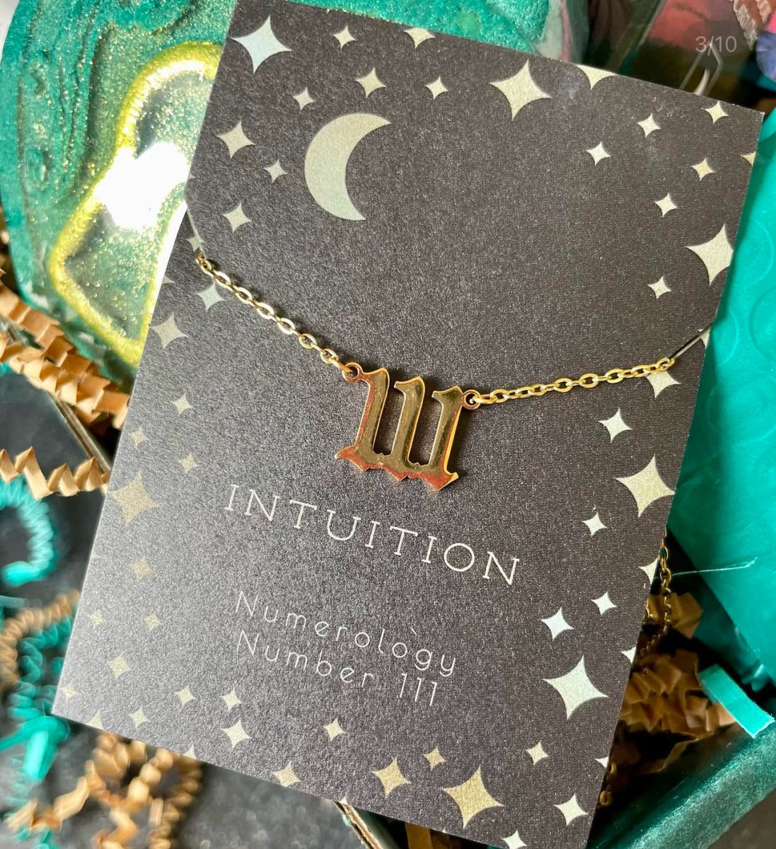 111 Angel Number Necklace - Nine of Earth