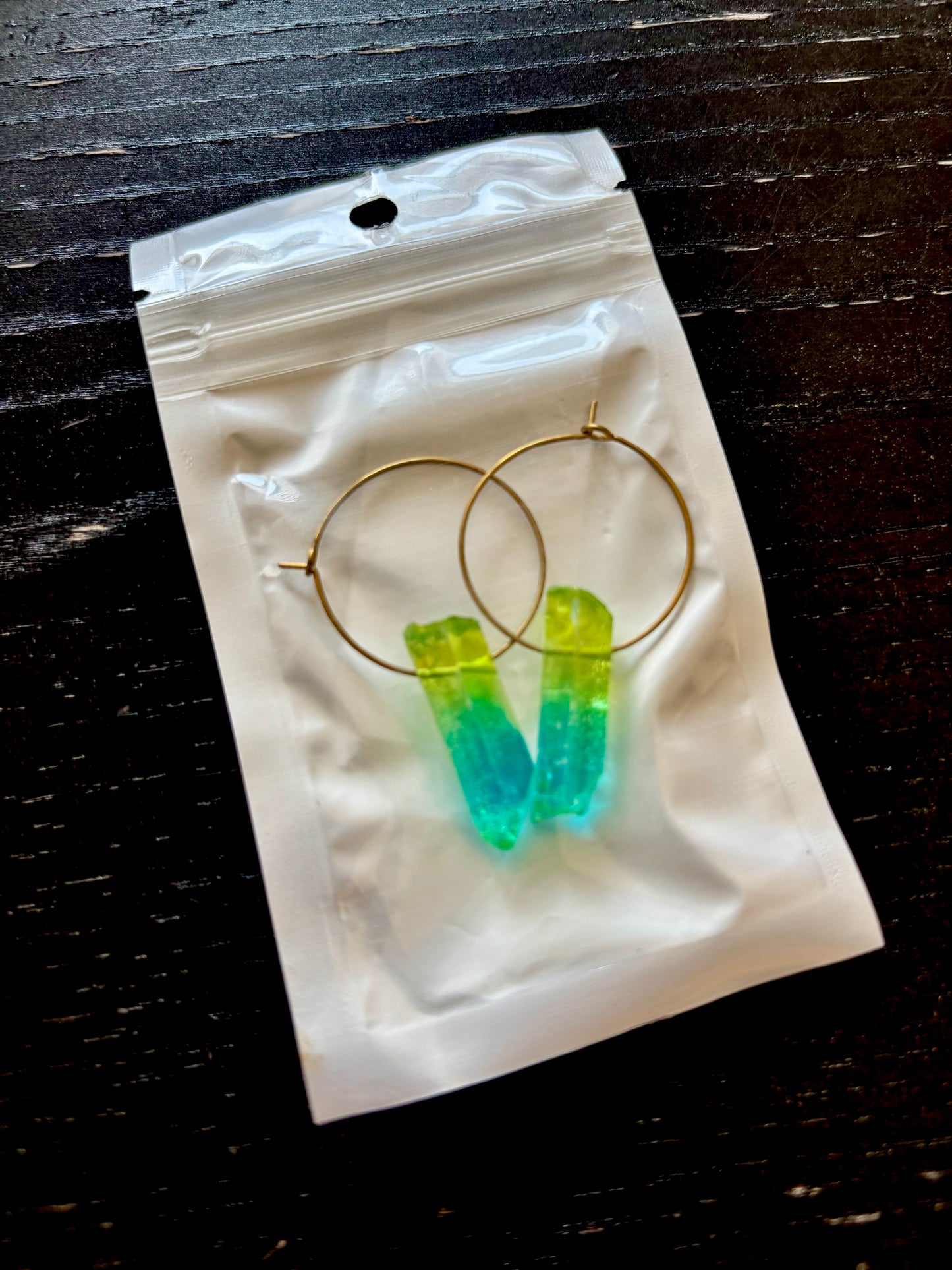 Quartz Crystal Hoops