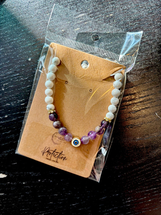 Evil Eye Protection Bracelet w/ Howlite