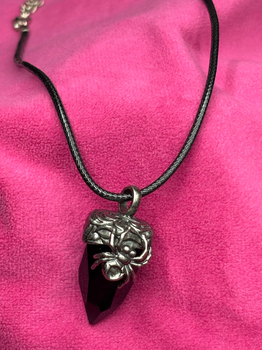 Black Onyx Spider Necklace