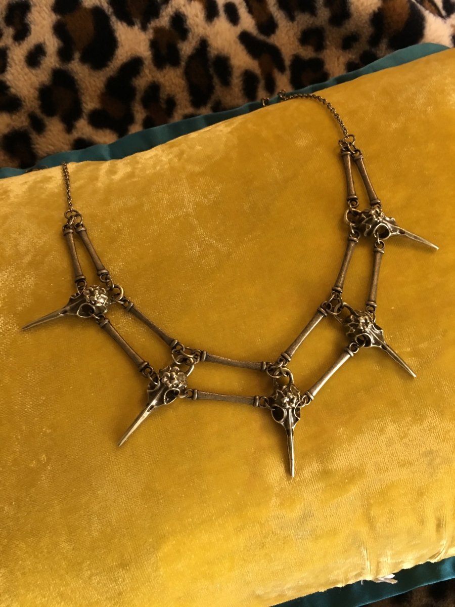 Bird Skull Spike Necklace - Nine of Earth