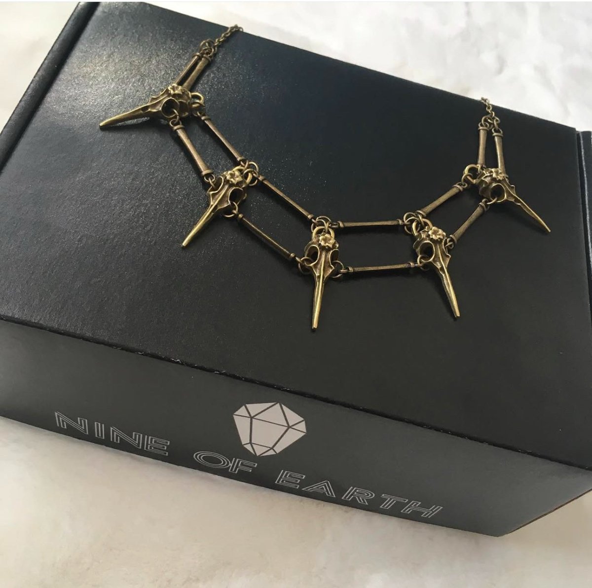 Bird Skull Spike Necklace - Nine of Earth