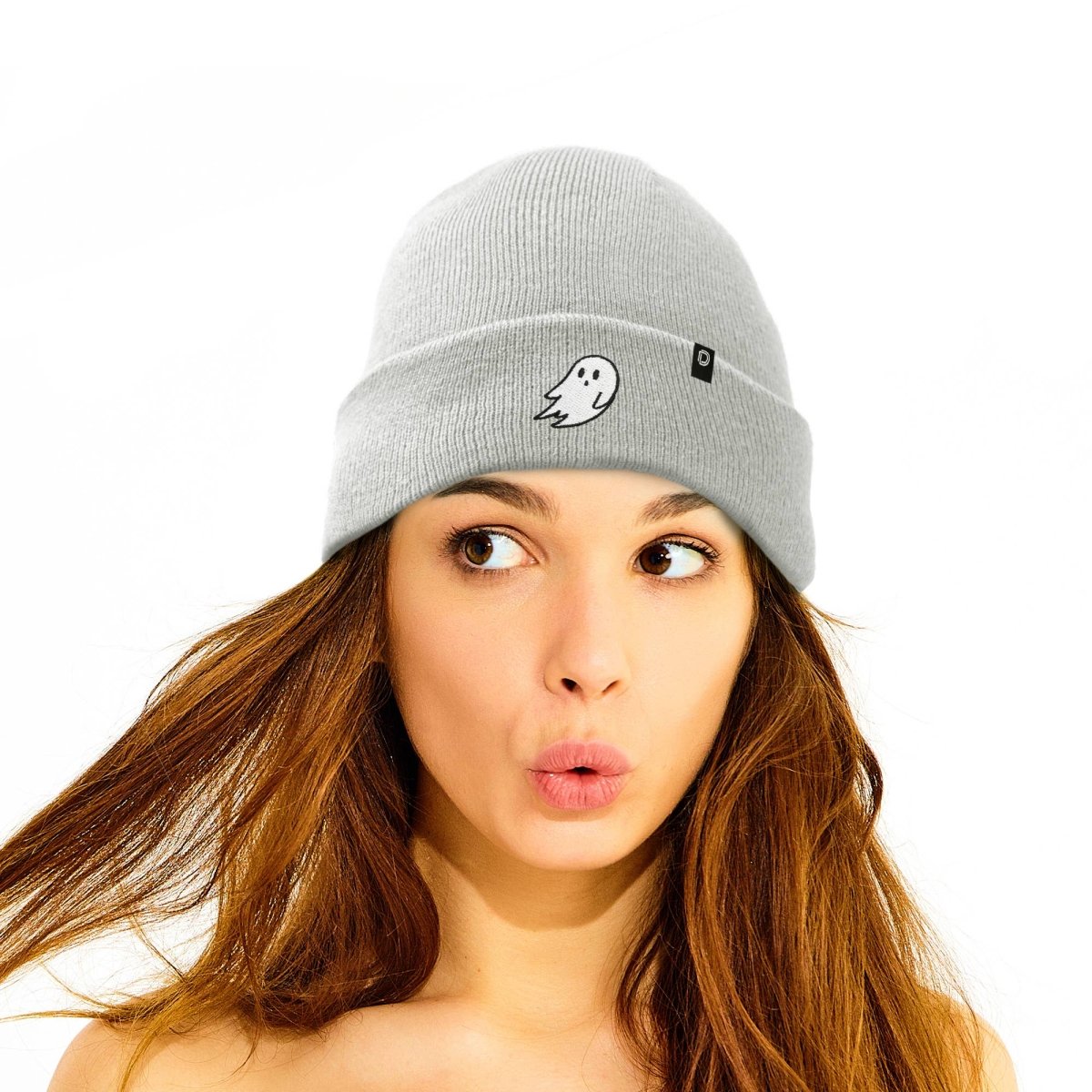 Dalix - Dalix Ghost Beanie Warm Winter Cap Embroidered Hat - Nine of Earth