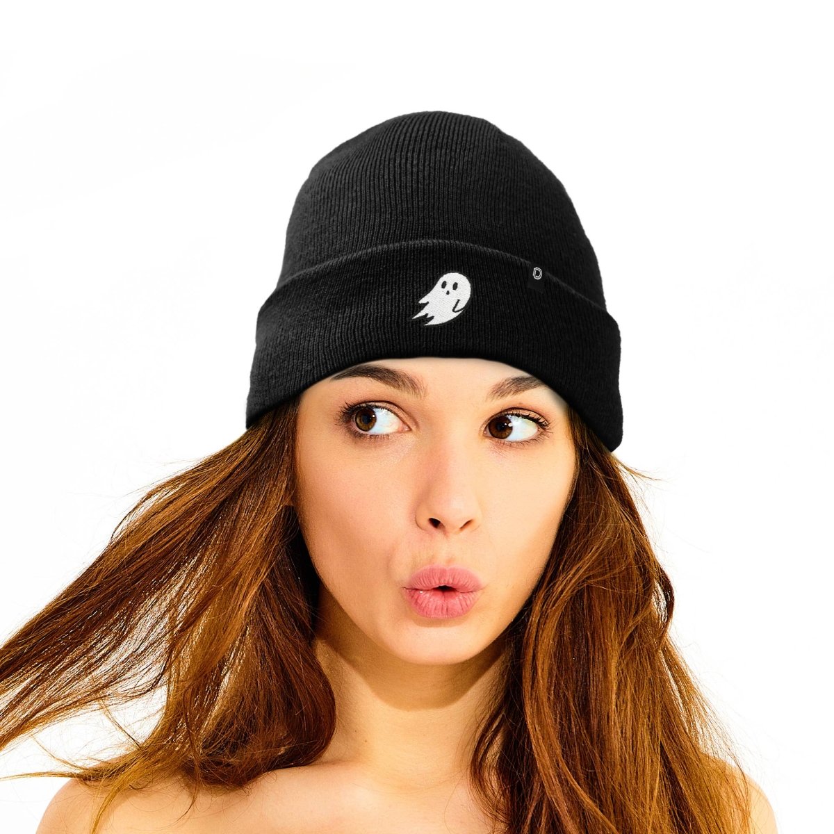 Dalix - Dalix Ghost Beanie Warm Winter Cap Embroidered Hat - Nine of Earth