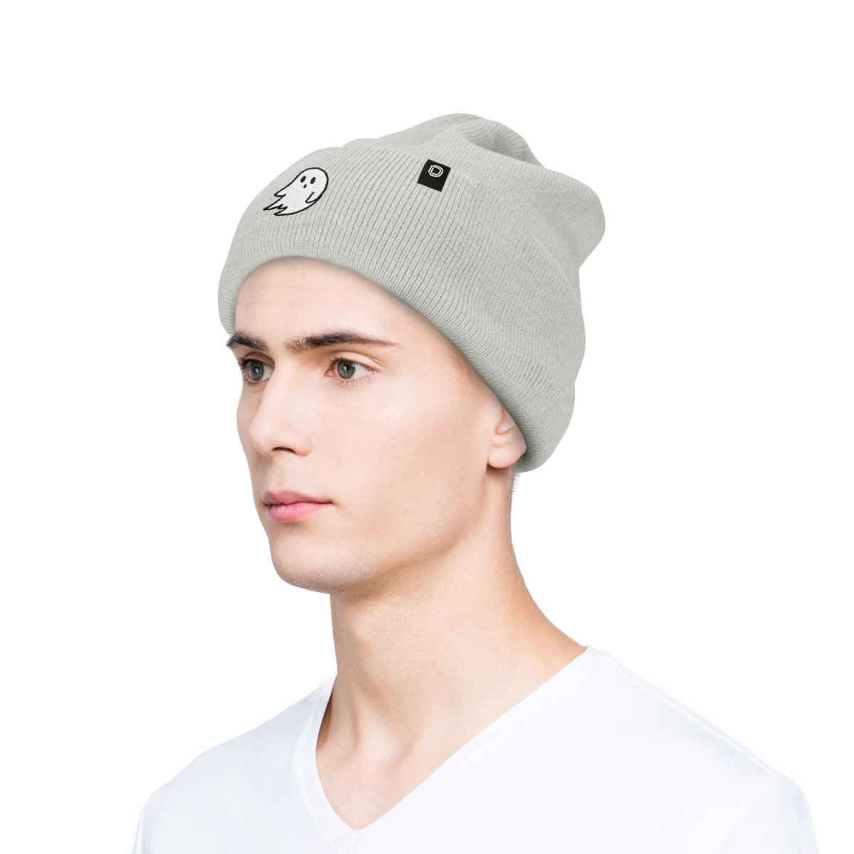 Dalix - Dalix Ghost Beanie Warm Winter Cap Embroidered Hat - Nine of Earth