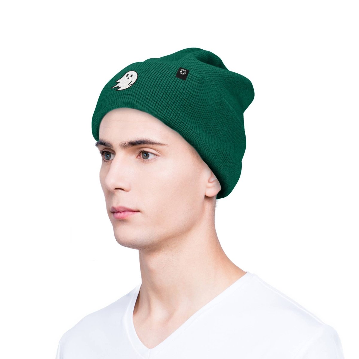 Dalix - Dalix Ghost Beanie Warm Winter Cap Embroidered Hat - Nine of Earth