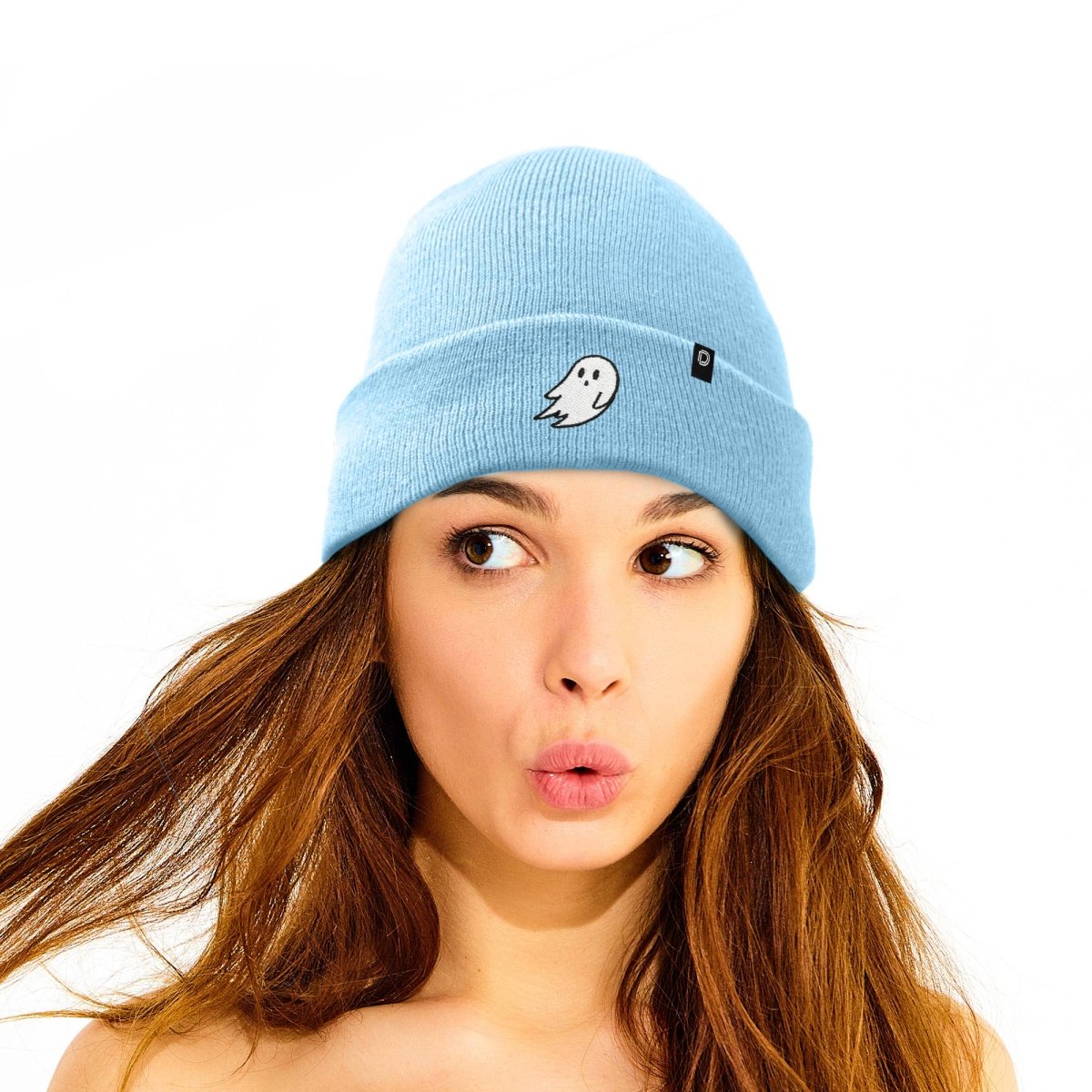 Dalix - Dalix Ghost Beanie Warm Winter Cap Embroidered Hat - Nine of Earth