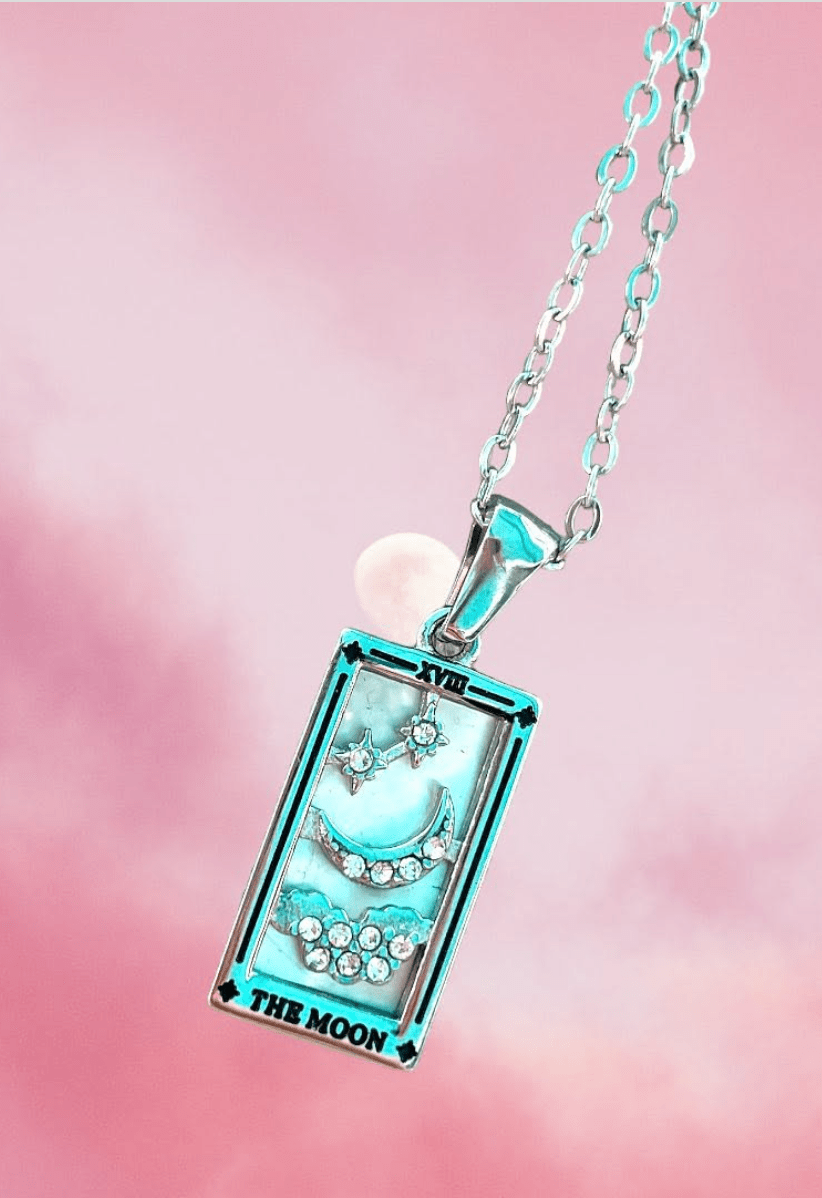 Moon Tarot Necklace - Nine of Earth