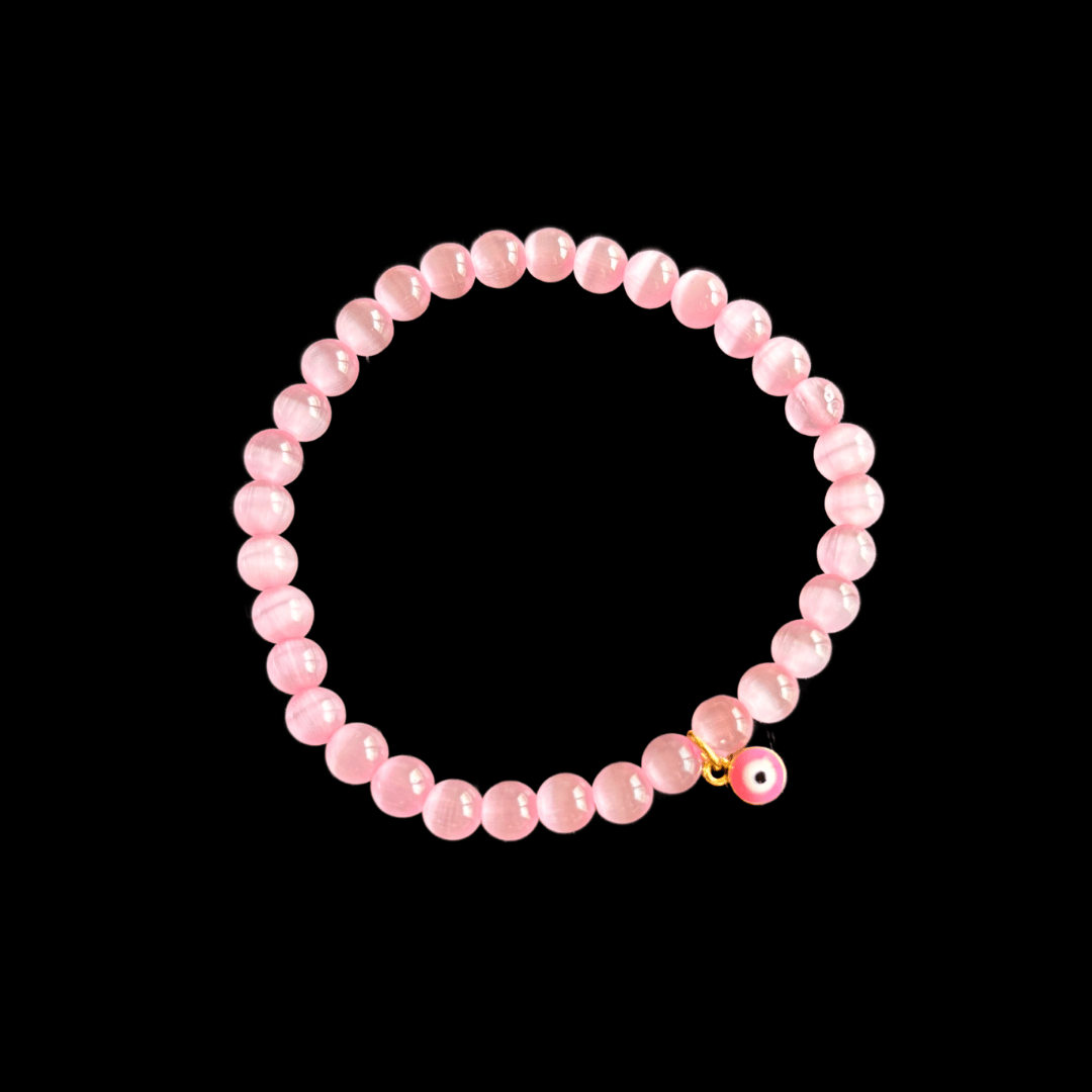 Pink Evil Eye Bracelet - Nine of Earth