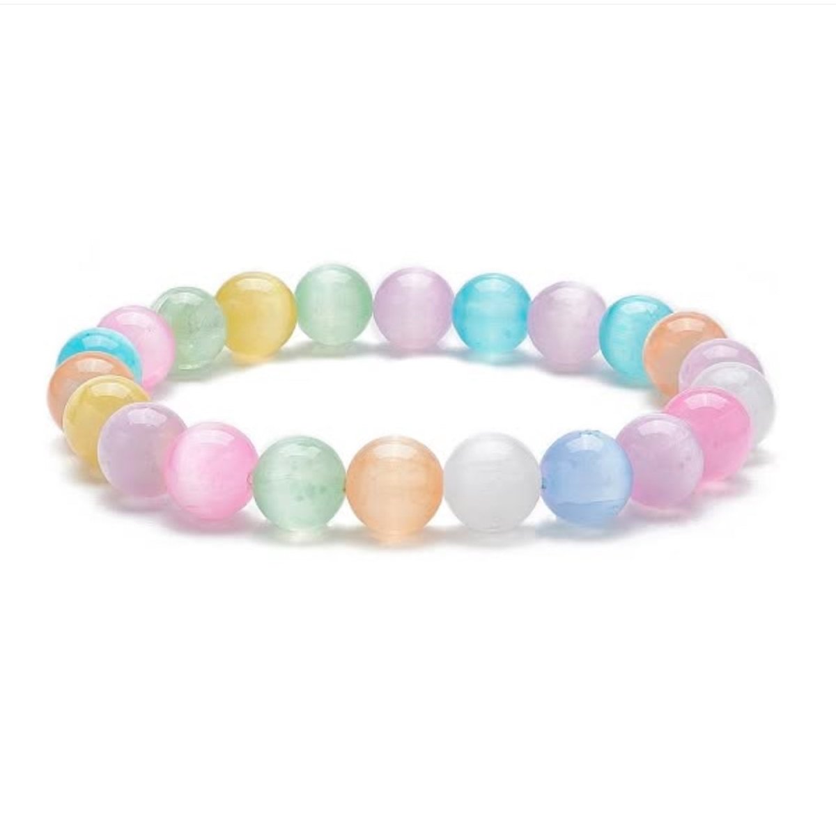 Polished Selenite Bracelet - Nine of Earth