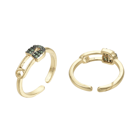 Safety Pin Ring - Nine of Earth