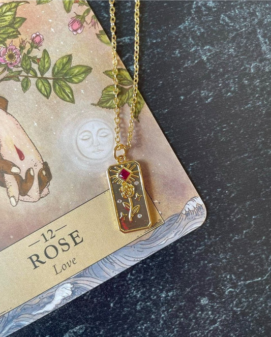 The Rose Talisman Necklace - Nine of Earth