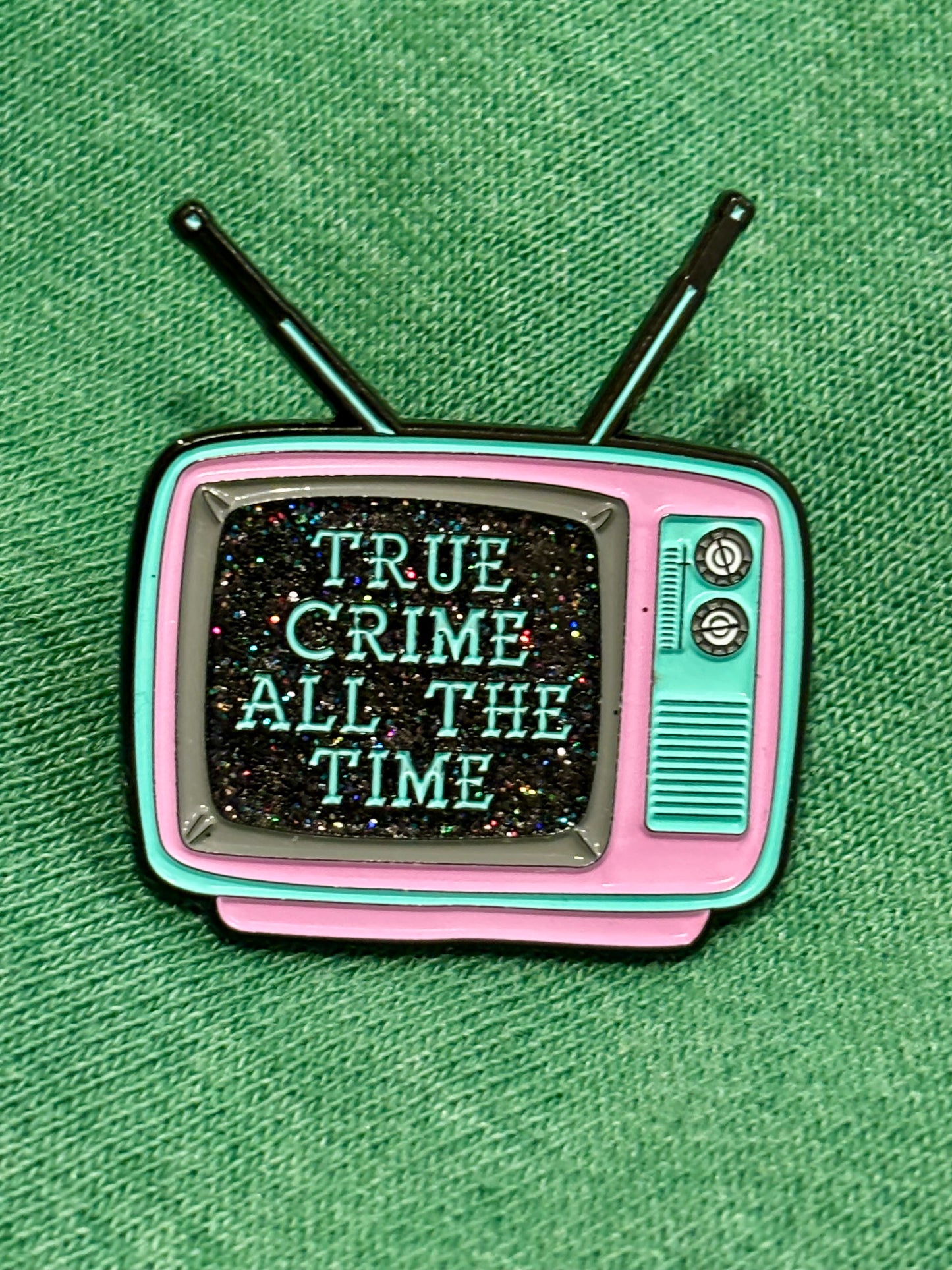 "True Crime All the Time" Enamel Pin by "PUSH"