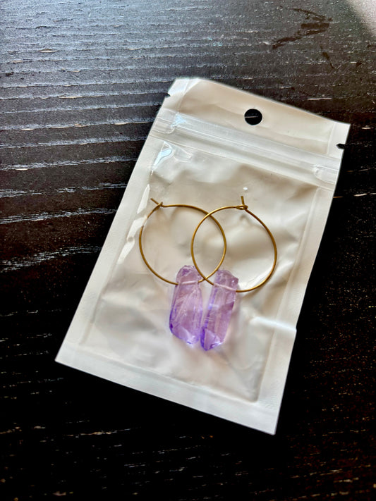 Quartz Crystal Hoops