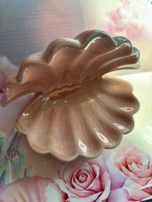 Ceramic Pink Shell Trinket/Altar Dish