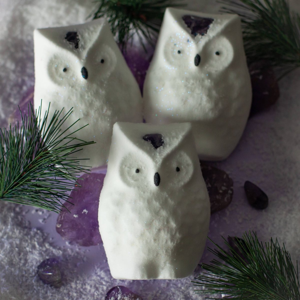 Amethyst Crystal Third Eye Owl Winter Bath Bomb - Nine of Earth