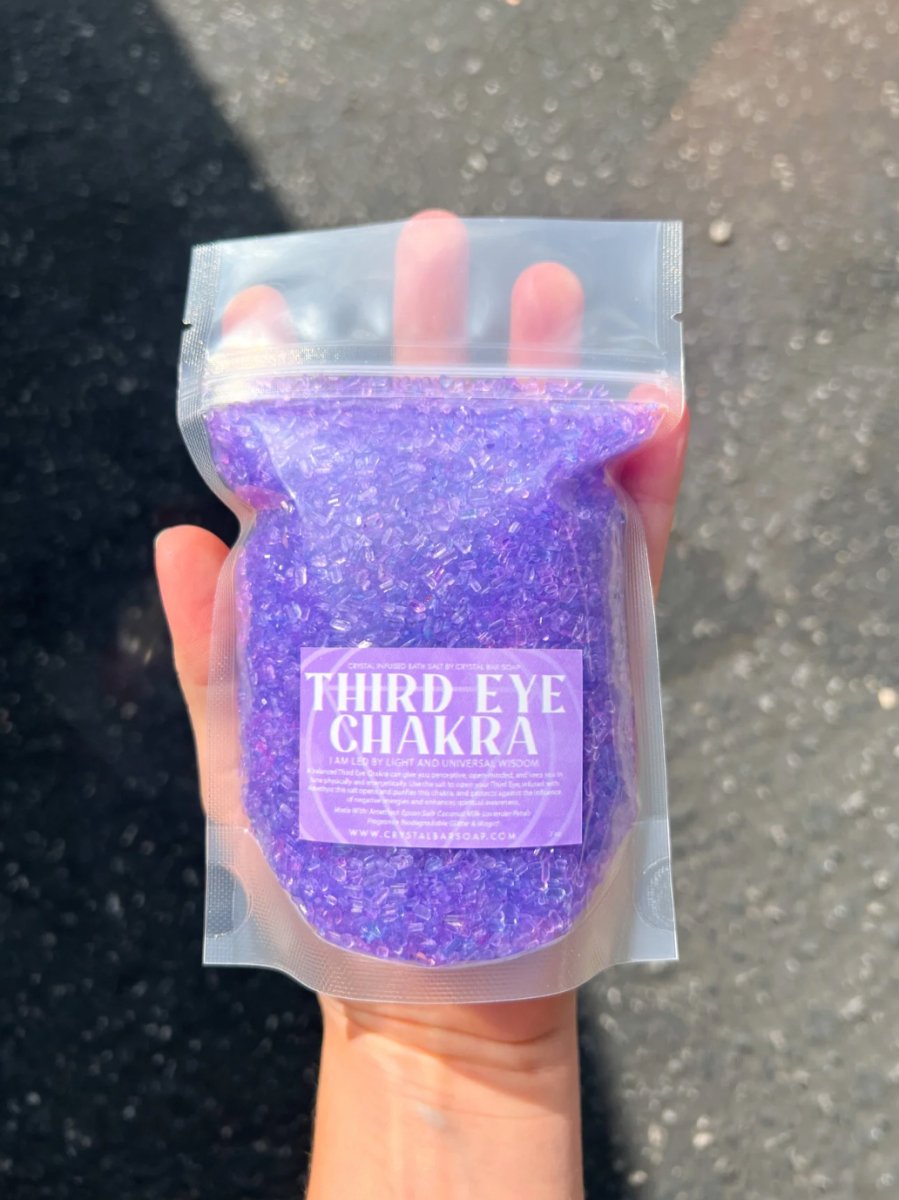 Crystal Bar Soap - Third Eye Chakra Bath Salt - Nine of Earth