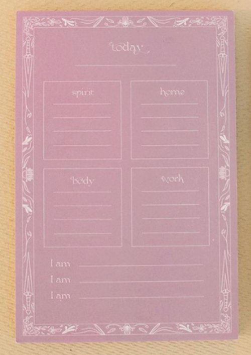 Daily To - Do Notepad - Nine of Earth