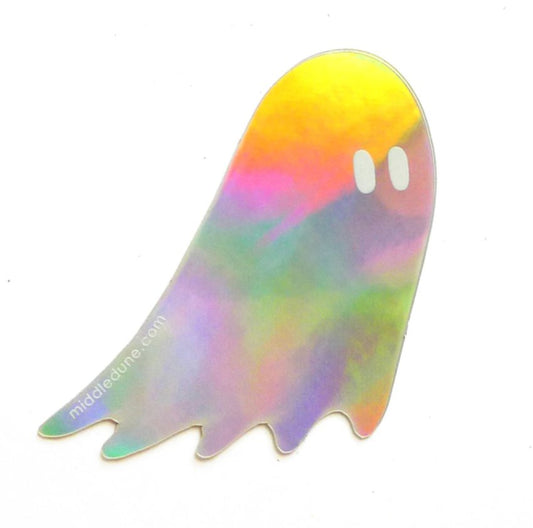 Holographic Ghost Sticker - Nine of Earth