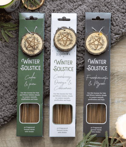 Winter Solstice Incense & Burner Gift Set - Nine of Earth