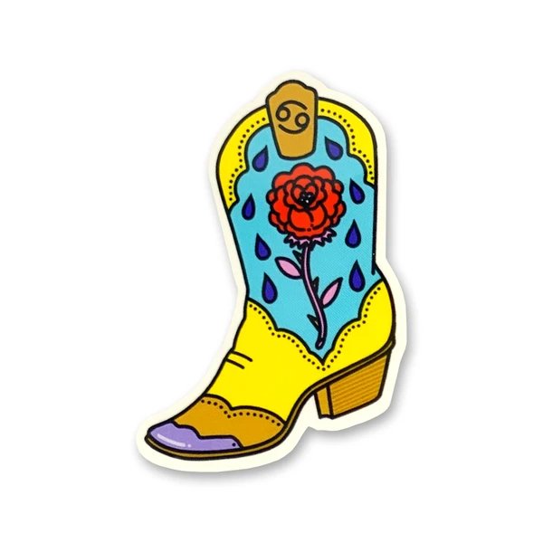 Zodiac Boots Sticker - Nine of Earth