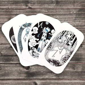 The Skeleton Tarot Deck by Cat Rocketship - Nine of Earth